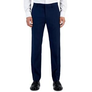 Perry Ellis Portfolio Men's SlimFit Non-Iron Stretch Dress Pants Blue 30x32 $95